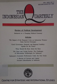 Image of THE INDONESIA QUARTERLY : REVIEW OF POLITICAL DEVELOPMENT, ARTICLES :VOL. XXVI, NO.2 SECOND QUARTER 1998