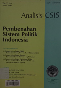 Image of ANALISIS CSIS PEMBENAHAN SISTEM POLITIK INDONESIA VOL.35 NO 1