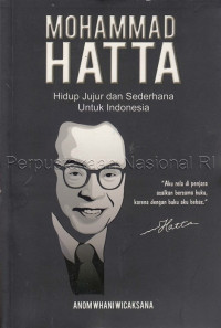 Image of mohammad hatta hidup jujur dan sederhana untuk indonesia