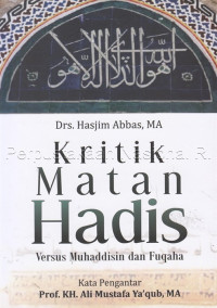 Image of Kritik Matan Hadis
