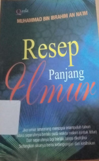 Image of RESEP PANJANG UMUR