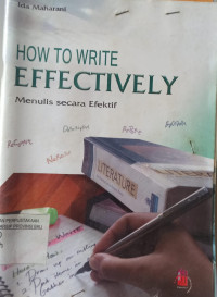 Image of HOW TO WRITE EFFECTIVELY