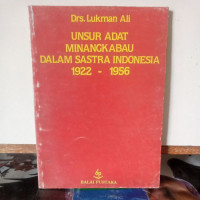 Image of Unsur Adat Minangkabau Dalam Sastra Indonesia