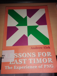Image of Lessons for east Timor : the experience of PNG