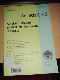 Image of ANALISI CSIS KOREKSI TERHADAP STRATEGI PEMBANGUNAN DIPAPUA