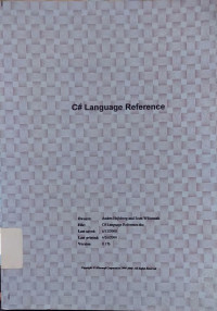 Image of C# LANGUANGE REFERENCE