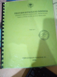 Image of PERATURAN KATALOGISASI