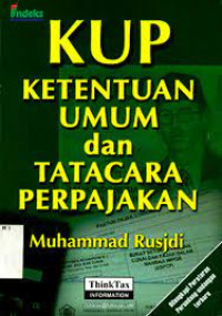 Image of KUP ketentuan umum dan tatacara perpajakan