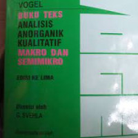 Image of VOGEL BUKU TEKS ANALISIS ANORGANIK KUALITATIF MAKRO DAN SEMIMIKRO