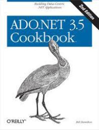 Image of ADO.NET 3.5 COOKBOOK VOLUME 1 SECOND EDITION